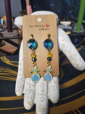 Handmade "Cinderella" Perfume Bottle Hypoallergenic Earrings